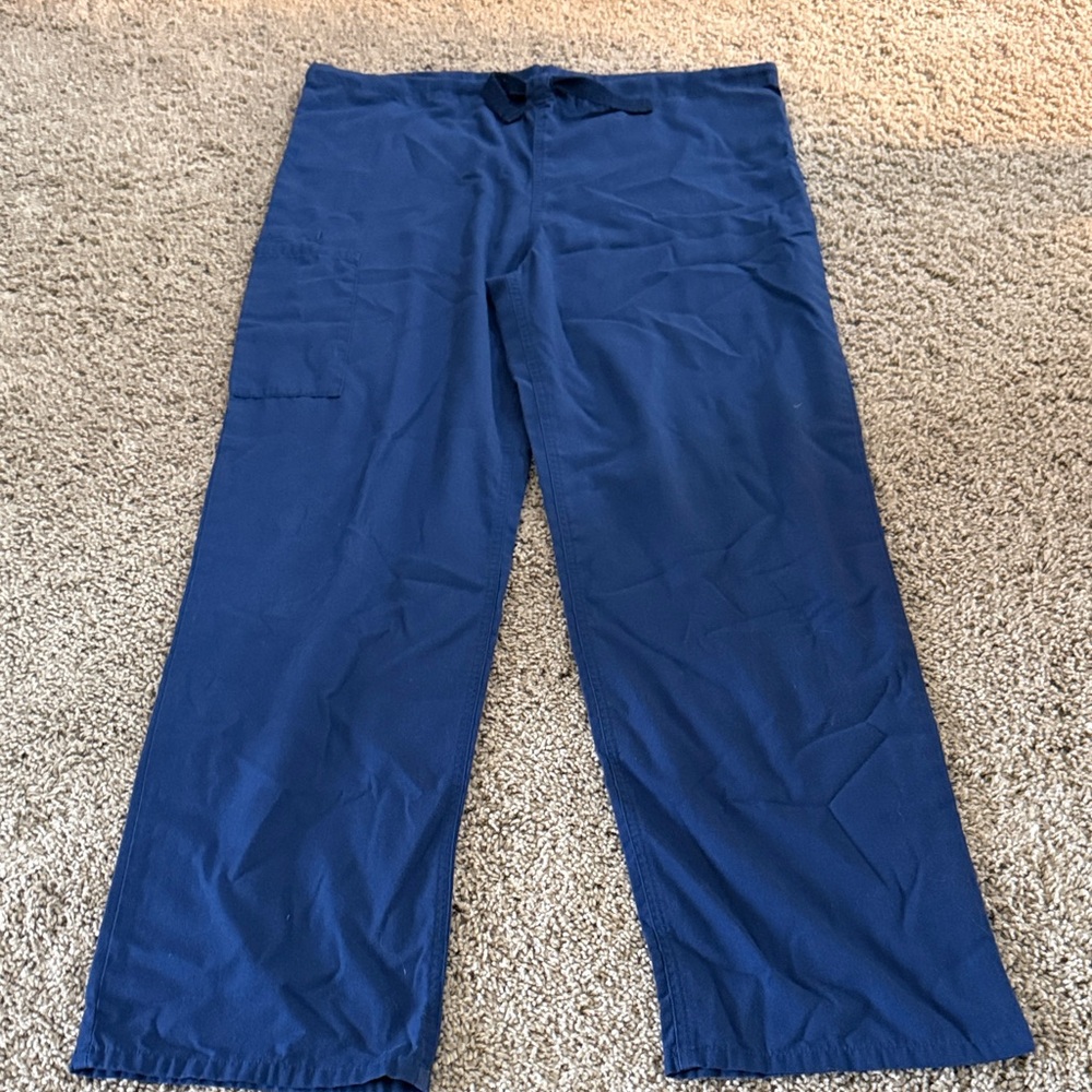 Blue Straight Leg Women's Scrub Pants